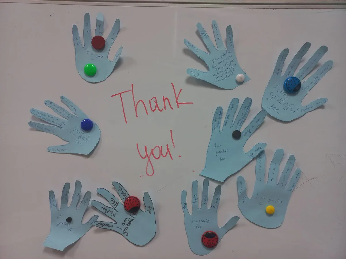 Student gratitude artwork