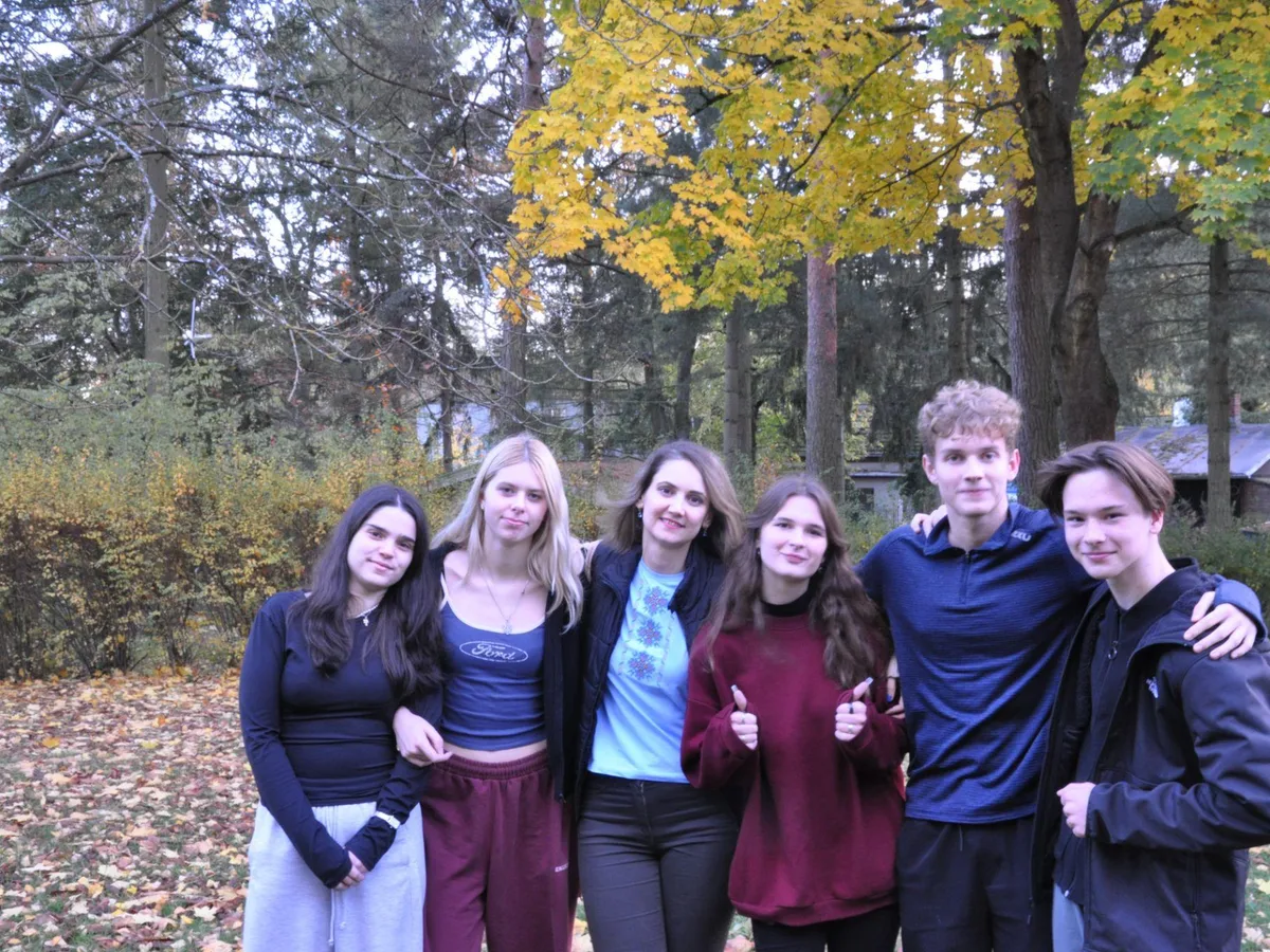 Students together during the exchange