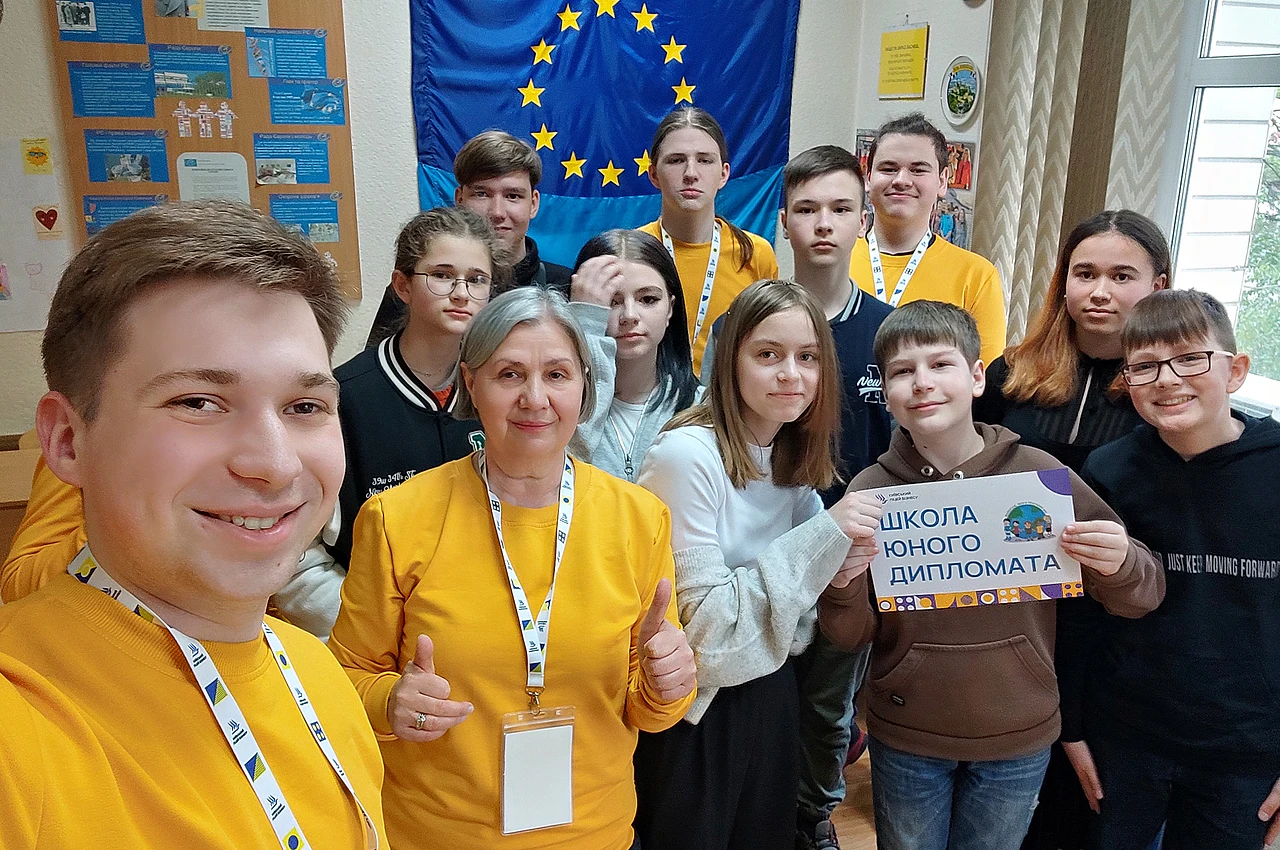Kyiv Lyceum of Business students at the School of Young Diplomat